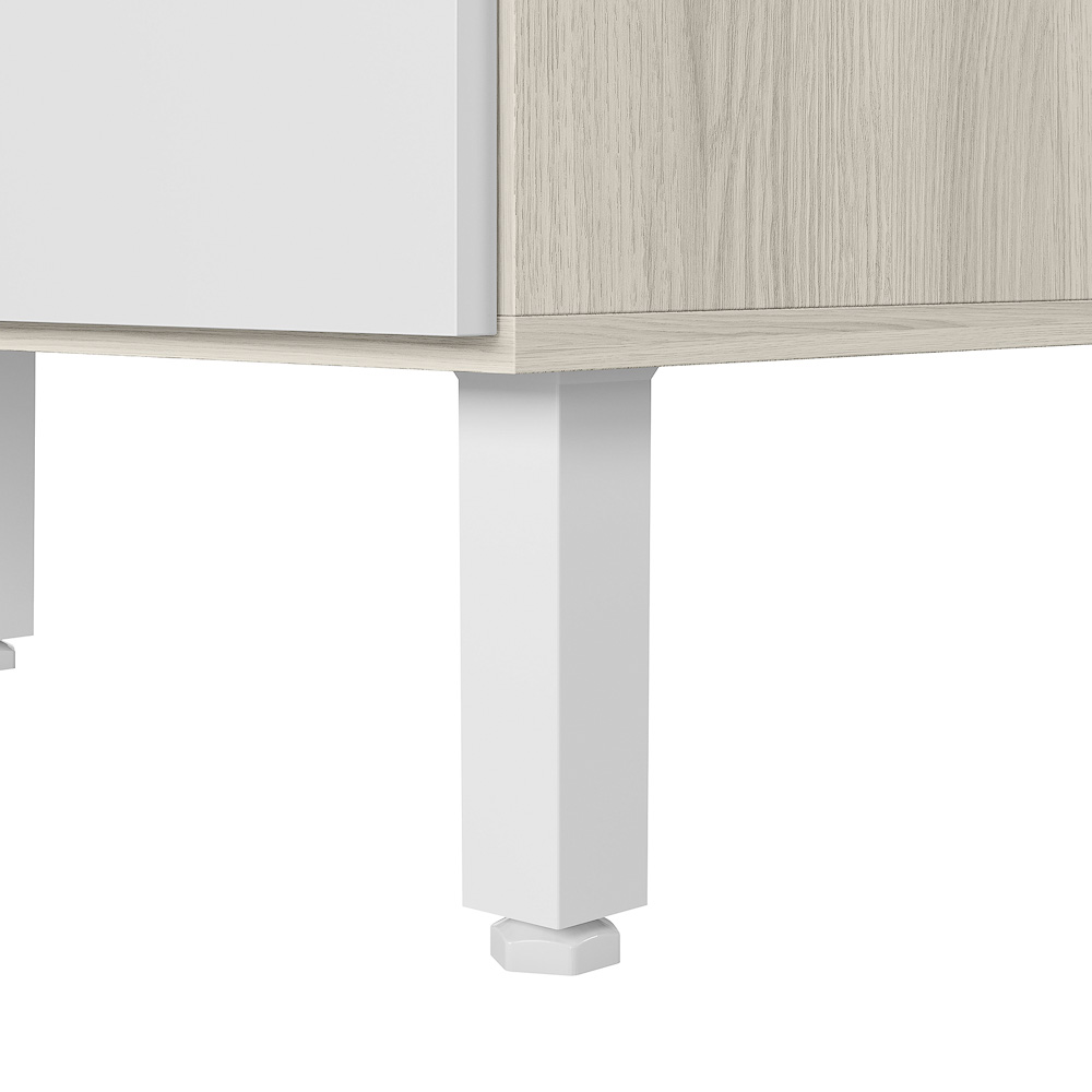 Armario Aereo Vidro Balcao Pia MDF Kali Bianco Toq Branco Uv Nicioli