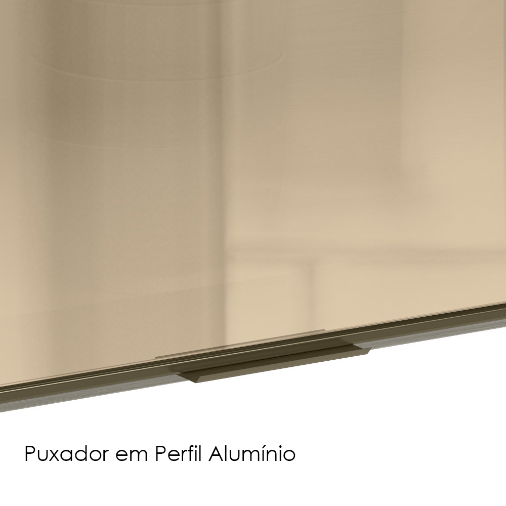 Armario Aereo Vidro Balcao Tampo MDF Kali Bianco Toq Bianco Toq Nicioli