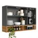 Armario Aereo de Cozinha Compacto Acacia 120cm com 3 Portas Chumbo