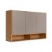 Armario Aereo de Cozinha Compacto Acacia 120cm com 3 Portas Ipe/Fendy
