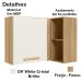 Armario Aereo e Balcao Canto 16984x16990 Freijo Off White Cristal Nicioli