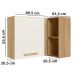 Armario Aereo e Balcao Canto 16984x16990 Freijo Off White Cristal Nicioli