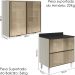 Armario Aereo e Balcao em Vidro 2P 2G 80 cm MDF Kali Bianco Toq Nicioli