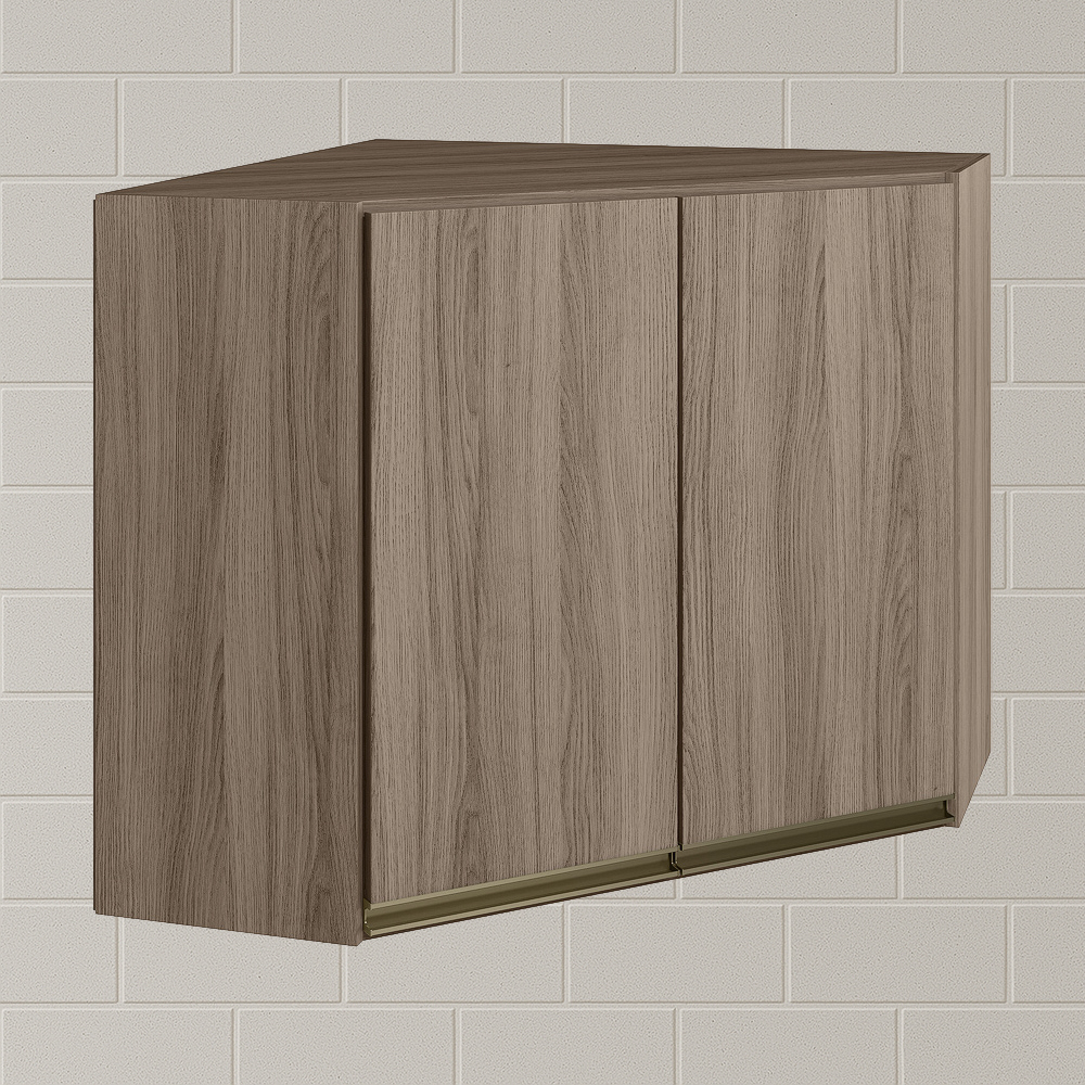 Armario Canto Obliquo 2P MDF 75cm Kali 12209 Carvalho Toq Carvalho Toq Nicioli