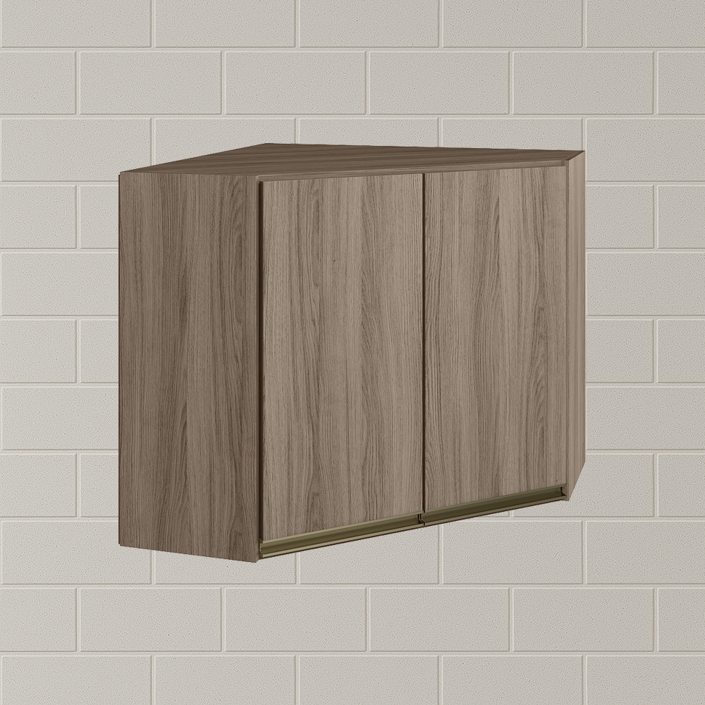 Armario Canto Obliquo 2P MDF 75cm Kali 12209 Carvalho Toq Carvalho Toq Nicioli