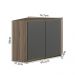Armario Canto Obliquo 2P MDF 75cm Kali 12209 Carvalho Toq Chumbo Nicioli