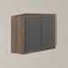Armario Canto Obliquo 2P MDF 75cm Kali 12209 Carvalho Toq Chumbo Nicioli