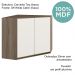 Armario Canto Obliquo 2P MDF 75cm Kali 12209 Carvalho Toq Off White Cetim Nicioli