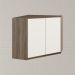 Armario Canto Obliquo 2P MDF 75cm Kali 12209 Carvalho Toq Off White Cetim Nicioli