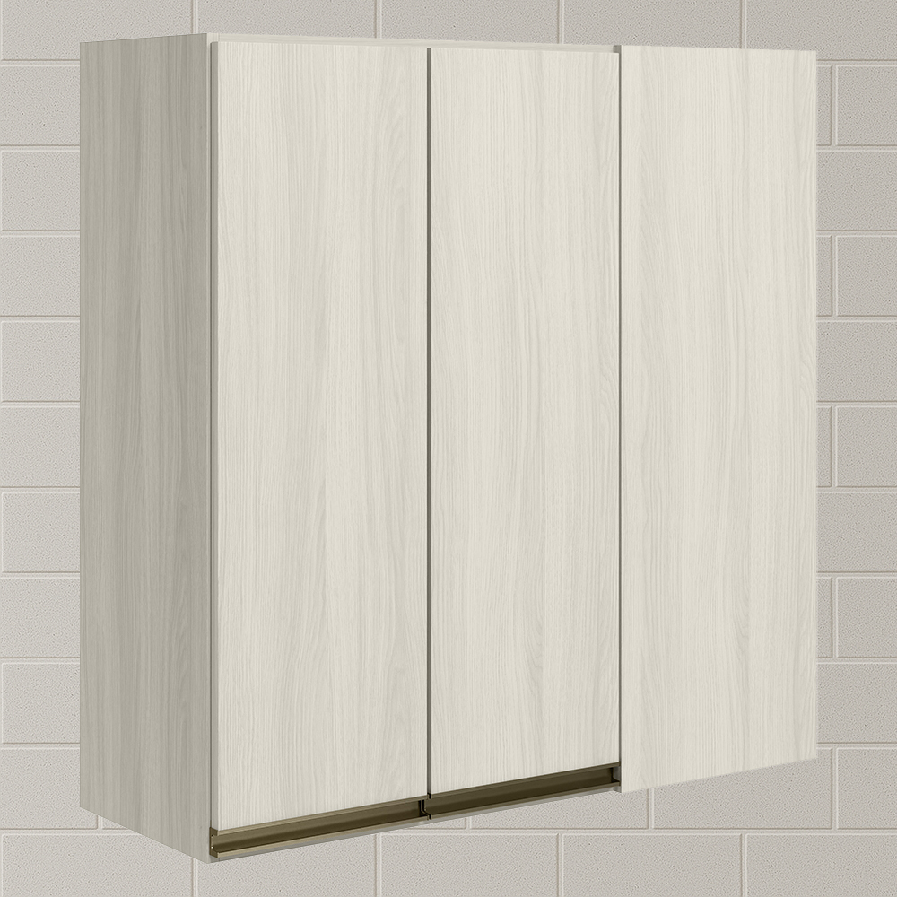 Armario Canto Reto 2P MDF 86 cm Kali 12043 Bianco Toq Bianco Toq Nicioli