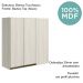 Armario Canto Reto 2P MDF 86 cm Kali 12043 Bianco Toq Bianco Toq Nicioli