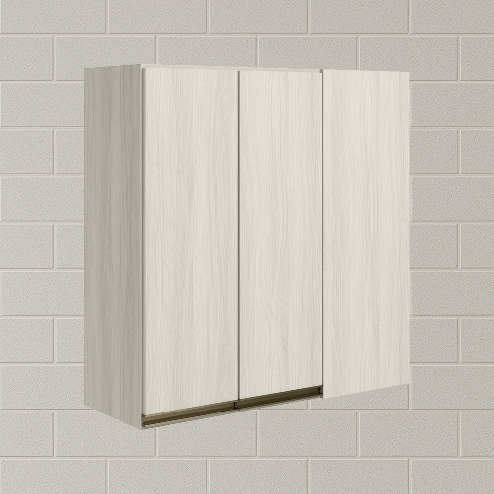 Armario Canto Reto 2P MDF 86 cm Kali 12043 Bianco Toq Bianco Toq Nicioli
