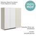 Armario Canto Reto 2P MDF 86 cm Kali 12043 Bianco Toq Branco Uv Nicioli