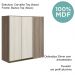 Armario Canto Reto 2P MDF 86 cm Kali 12043 Carvalho Toq Bianco Toq Nicioli