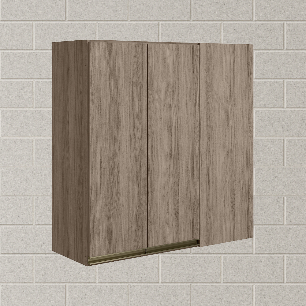 Armario Canto Reto 2P MDF 86 cm Kali 12043 Carvalho Toq Carvalho Toq Nicioli