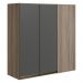 Armario Canto Reto 2P MDF 86 cm Kali 12043 Carvalho Toq Chumbo Nicioli