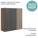 Armario Canto Reto 2P MDF 86 cm Kali 12043 Carvalho Toq Chumbo Nicioli