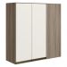 Armario Canto Reto 2P MDF 86 cm Kali 12043 Carvalho Toq Off White Cetim Nicioli
