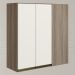 Armario Canto Reto 2P MDF 86 cm Kali 12043 Carvalho Toq Off White Cetim Nicioli