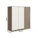 Armario Canto Reto 2P MDF 86 cm Kali 12043 Carvalho Toq Off White Cetim Nicioli