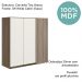 Armario Canto Reto 2P MDF 86 cm Kali 12043 Carvalho Toq Off White Cetim Nicioli