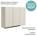 Armario Canto Reto 2P MDF 89cm Kali 12213 Bianco Toq Bianco Toq Nicioli