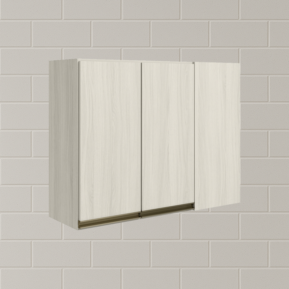 Armario Canto Reto 2P MDF 89cm Kali 12213 Bianco Toq Bianco Toq Nicioli