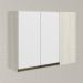 Armario Canto Reto 2P MDF 89cm Kali 12213 Bianco Toq Branco Uv Nicioli