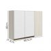 Armario Canto Reto 2P MDF 89cm Kali 12213 Bianco Toq Branco Uv Nicioli