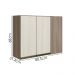 Armario Canto Reto 2P MDF 89cm Kali 12213 Carvalho Toq Bianco Toq Nicioli