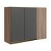 Armario Canto Reto 2P MDF 89cm Kali 12213 Carvalho Toq Chumbo Nicioli