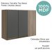 Armario Canto Reto 2P MDF 89cm Kali 12213 Carvalho Toq Chumbo Nicioli