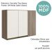 Armario Canto Reto 2P MDF 89cm Kali 12213 Carvalho Toq Off White Cetim Nicioli