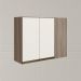 Armario Canto Reto 2P MDF 89cm Kali 12213 Carvalho Toq Off White Cetim Nicioli