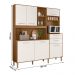 Armario Cozinha 6 Portas e 2 Gavetas Salsa Ipe/Off White