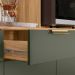 Armario Cozinha Compacta Tropical 160cm 7 Portas e 2 Gavetas Freijo/Verde/Ripado