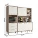 Armario Cozinha Leona 7 Portas e 3 Gavetas Carvalho Nature/Off White