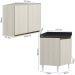 Armario E Balcao Canto Obliquo 75cm MDF Kali Bianco Toq Bianco Toq Nicioli