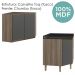 Armario E Balcao Canto Obliquo 75cm MDF Kali Carvalho Toq Chumbo Nicioli