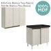 Armario E Balcao Canto Reto 89cm MDF Kali Bianco Toq Bianco Toq Nicioli