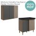 Armario E Balcao Canto Reto 89cm MDF Kali Carvalho Toq Chumbo Nicioli