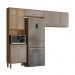 Armario de Cozinha Compacta Paolla 261,2 cm com 8 Portas Ipe/Fendy