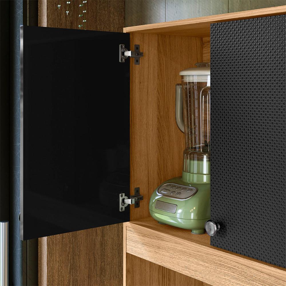 Armario de Cozinha Erva Doce 90 cm 6 Portas e 1 Gaveta Freijo/Preto Esfera