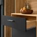 Armario de Cozinha Erva Doce 90 cm 6 Portas e 1 Gaveta Freijo/Preto Esfera