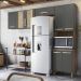 Armario de Cozinha Fit com 8 Portas 261 cm Carvalho Nature/Chumbo