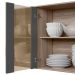 Armario de Cozinha Fit com 8 Portas 261 cm Carvalho Nature/Chumbo