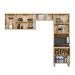Armario de Cozinha Fit com 8 Portas 261 cm Freijo/Off White