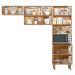 Armario de Cozinha Lemon com 8 Portas 222 cm Freijo/Off White