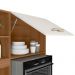 Armario de Cozinha Piatã com 7 Portas e 3 Gavetas 190 cm Ipe/Off White/Ripado