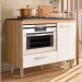 Balcão Cozinha para Cooktop 105cm com 1 Porta e 1 Gaveta Freijo/Off White